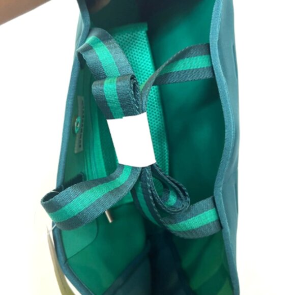 Summersalt Neoprene Beach Tote Blue & Green Striped Straps Lightweight NWT - Picture 6 of 10